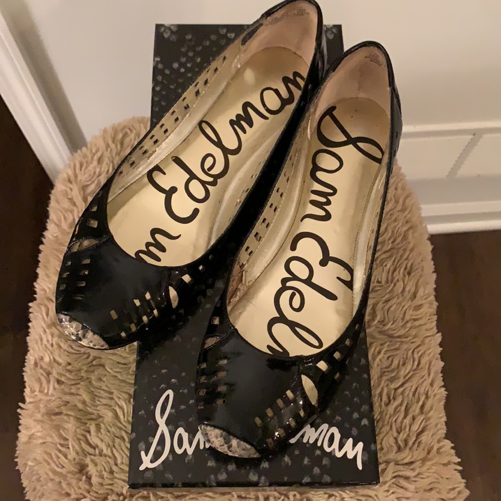 Sam Edelmam Black Pat Leather